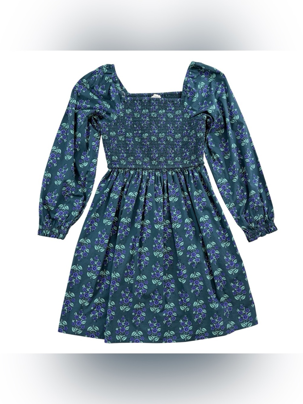J. Crew Crewcuts Long Sleeve Floral Block Print Dress 12